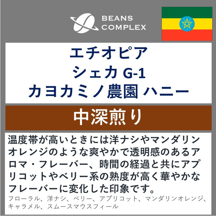 エチオピア シェカ G-1 カヨカミノ農園 ハニー　